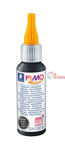 Течна полимерна глина Fimo- черна