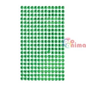 Камъчета (кристали) самозалепващи 6 mm 260 бр. Светлозелени