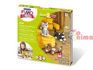 Детски комплект с полимерна глина FIMO Kids Котки