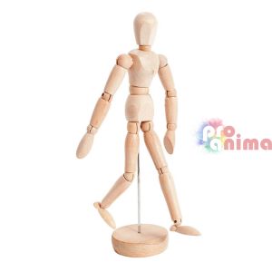 Дървен модел на човешка фигура за рисуване (манекен) 30 cm мъж