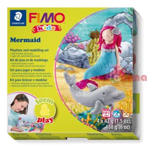 Детски комплект от полимерна глина Fimo Kids, Русалка