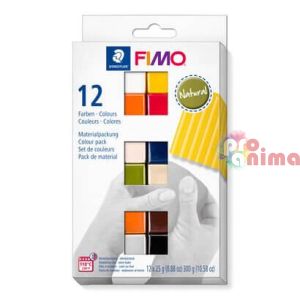 Комплект с полимерна глина FIMO Soft  Натурални цветове 12 x 25 g