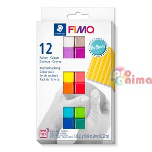 Комплект с полимерна глина FIMO Soft Брилянтни  цветове 12 x 25 g