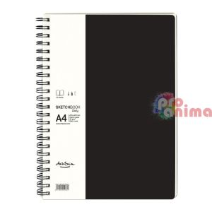 Скицник Drasca Daily Sketchbook A4, 80 листа черна корица 