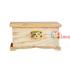 Дървена кутия с капак и ключалка