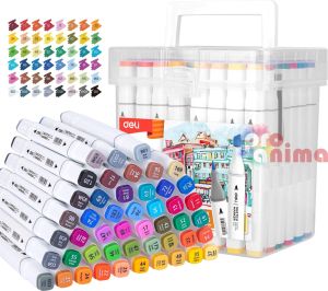 Комплект алкохолни маркери Sketch Deli, 48 цвята, двувърхи