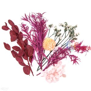 Сухи цветя за декорация DP Craft розово, бордо и бяло