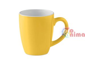 цветна керамична чаша за декорация или печат- жълта