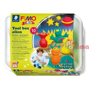 Креативен комплект с полимерна глина Fimo Kids, Tool Box "Ивънземно" 4 бр. x 42 g