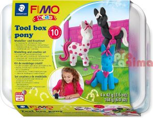 Креативен комплект с полимерна глина FIMO Kids Tool Box 4 бр. x 42 g Пони