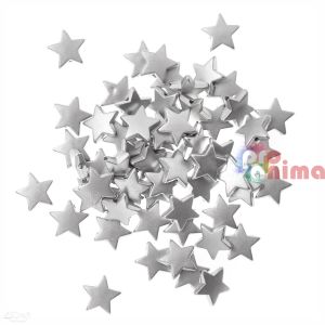 Мъниста за декорация Звезди 60 бр. 1.5 cm Сребристи