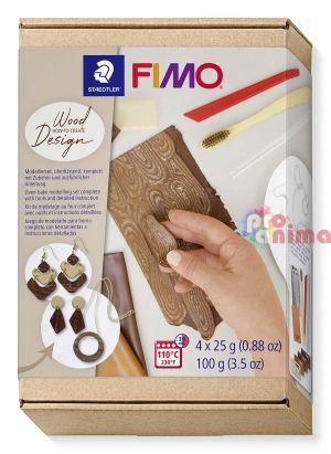 Комплект с полимерна глина Fimo Soft Wood Design 4 x 25g