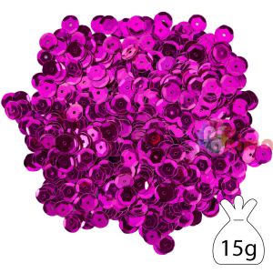 Пайети за декорация 8 mm 15 g розови