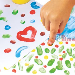 5 цвята боички за рисуване с пръсти
