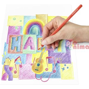 Комплект цветни моливи Staedtler Happy, 12 цвята