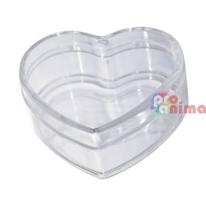 прозрачна кутийка във форма на сърце 85 x 40 мм