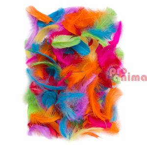 Пера за декорация ярки цветове, 5-12 cm, 10 g