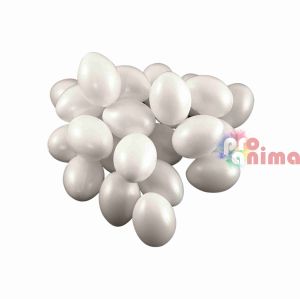 пластмасови яйца бели 45 мм 10 броя пакет