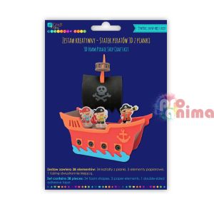 Креативен комплект с гумирана пяна (foam) Пиратски кораб