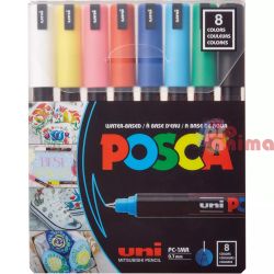 Комплeкт акрилни маркери POSCA PC-1MR метален връх, 8 бр. основни цветове