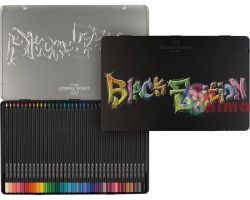 Цветни моливи Faber-Castell Black Edition, 36 цвята в метална кутия
