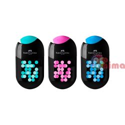 Острилка Faber-Castell Two Tone, двойна, с гума