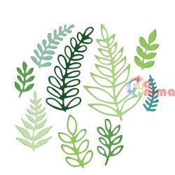 Шаблони за изрязване и релеф Декоративни клонки, 9 бр.