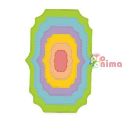 Шаблони за изрязване и релеф Фенси етикети, 6 бр.