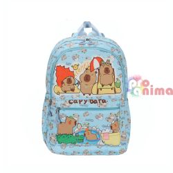 Раница за детска градина Капибара, с две отделения, светлосиня