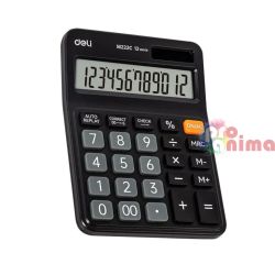 Калкулатор Deli EM222C Настолен с 12 цифрен дисплей Черен