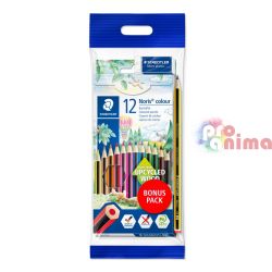 Цветни моливи Staedtler NC 185 12 цвята + 1 молив Noris + гума