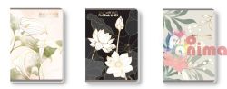 Тетрадка Black&White Широки редове A4 60 листа Шита Floral Lines