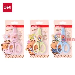 Детска ножица с предпазна капачка Deli Capypets 12 cm