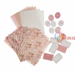 Комплект с декоративна винтидж хартия и стикери 40 бр. Цветна мъгла