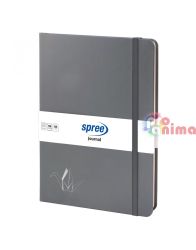 Бележник с ластик Spree B5, 96 листа, сив