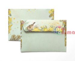 Коледен плик C6 (11.4 x 16.2 cm) 120 g/m2 Златна Коледа 10 бр.