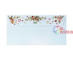 Плик DL 11 x 22 cm 120 g/m2 Коледна звезда 10 бр.
