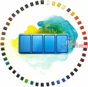 Комплект акварелни бои Phoenix 48 цвята В метална кутия