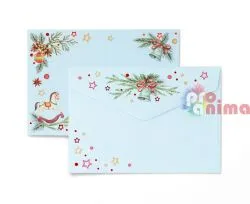 Коледен плик C6 (11.4 x 16.2 cm) 120 g/m2 Коледна звезда 10 бр.