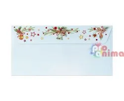 Плик DL 11 x 22 cm 120 g/m2 Коледна звезда 10 бр.