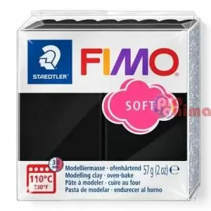 полимерна глина fimo soft 57 g 9 черно