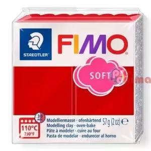 полимерна глина fimo soft 57g 2 коледно червено