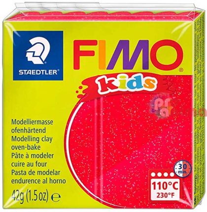 Fimo kids 212 блестящо червено