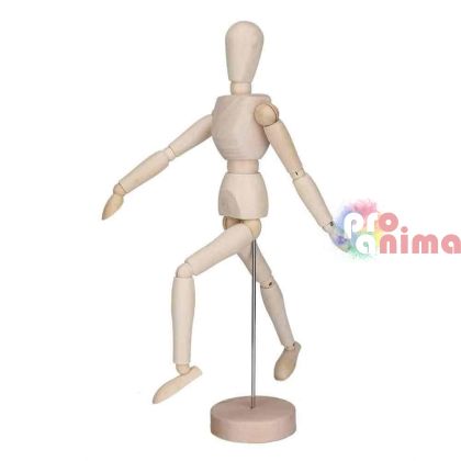 Дървен модел на човешка фигура за рисуване (манекен) 30 cm жена