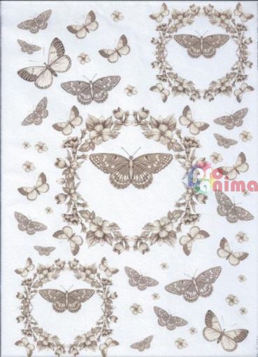 Декупажна хартия оризова KALit A4 Цветя 199