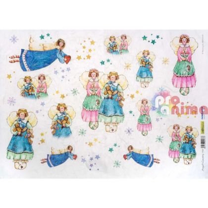 декупажна оризова хартия ангели