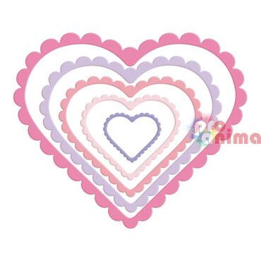 Щанца за изрязване и релеф DP Craft, сърца, 5 бр.
