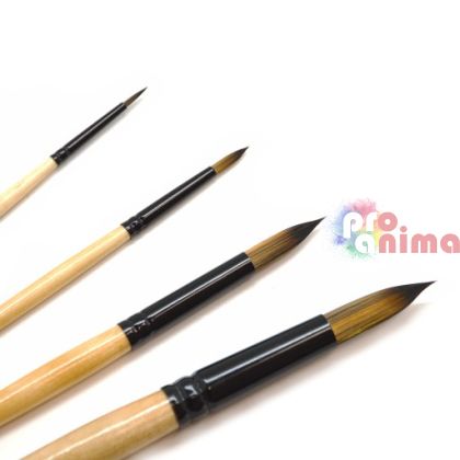 Четки синтетичен микс 1112R Renesans, кръгли, дълги дръжки