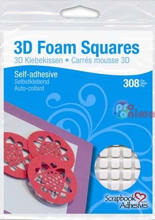 3D двустранно лепящи квадр. 3L 6.3x6.3x2 mm бели 308 бр.