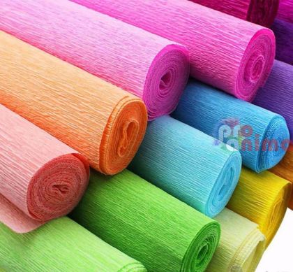 Италианска креп хартия 140 g/m2, 50 x 250 cm, отделни цветове
